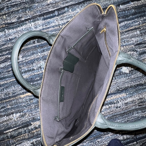 TRION JAPAN SLIM LEATHER BRIEFCASE GREEN - Picture 7 of 10